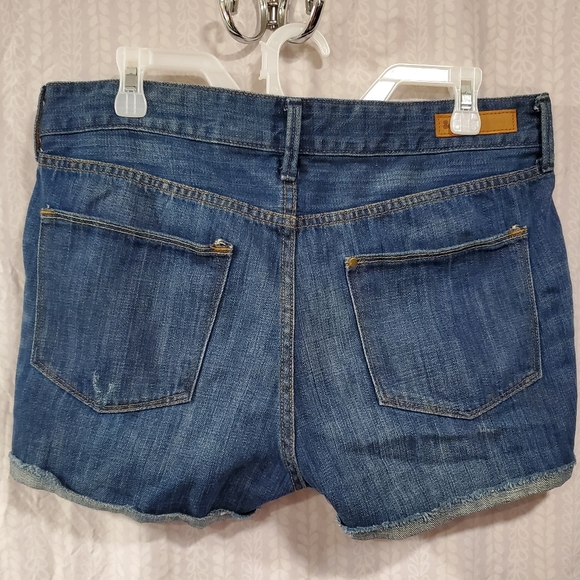 H&M Denim Shorts Distressed Size 10 100% Cotton - Picture 3 of 6